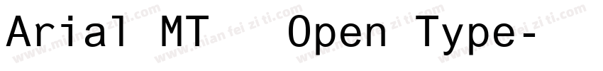 Arial MT 粗体Open Type字体转换